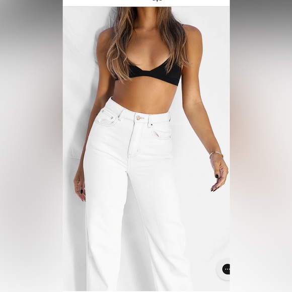 All Things Golden A.T.G. THE HIGH RISE STRAIGHT LEG - CRISP WHITE - Picture 2 of 6